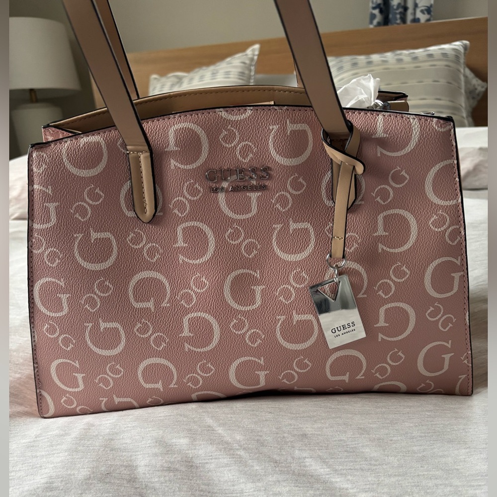 GUESS Elisa Logo Print Satchel
